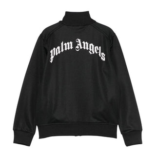 Palm Angels Felpa nera track con logo PBBD014F25FAB0011003