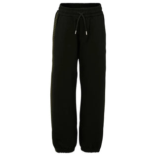 Lanvin Pantaloni jogger neri in felpa con logo N30301