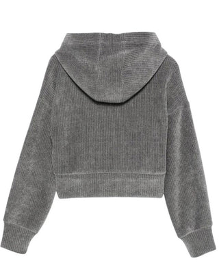 Lù:Lù Maglia cropped con cappuccio LL3313