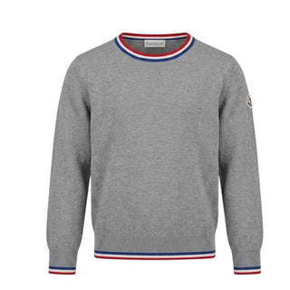 Moncler Maglia Grigia In Lana E29540007205 Per Bambino