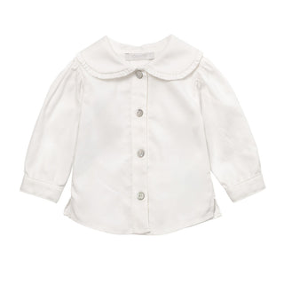 Coccodè Camicia Con Colletto C62180 e Rouches Da Neonata
