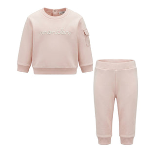 Moncler Tuta In Cotone Rosa L29518M0002-529 Per Neonata
