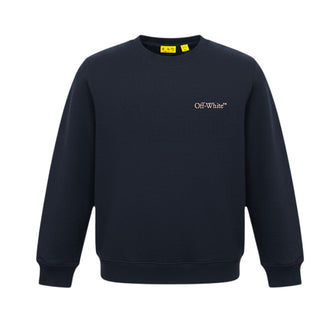 Off-White Felpa Blu Navy Con Stampa 44GBA001S26F004410 Per Bambina