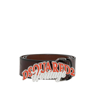 Dsquared2 Cintura In Pelle Marrone Heritage DQ3544-D0AGF-DQ11 Per Bambino