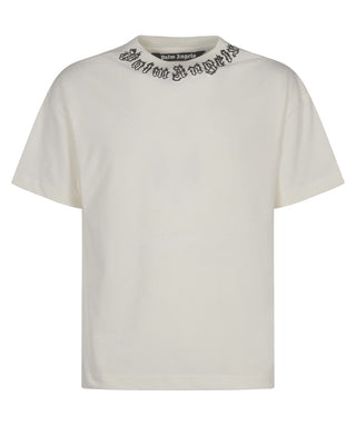 Palm Angels T-shirt con logo fiamma PMAA001S25JER0020310