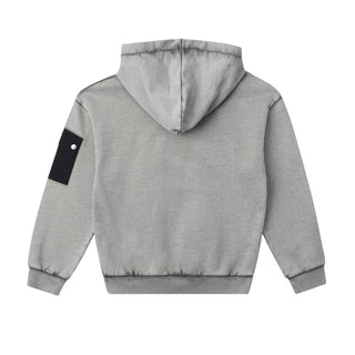 Iceberg Felpa grigia con cappuccio e logo ricamato MFICE6313B