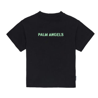 Palm Angels T-shirt Girocollo Nera Con Logo PBAA003S26JER007/110