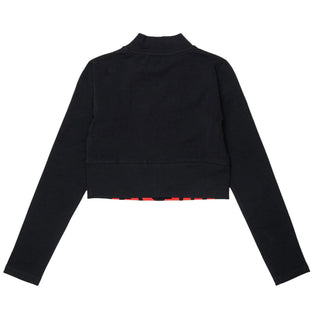 Diesel T-shirt Cropped Nera Con Logo J02935-KYA0L-K900 Per Bambina