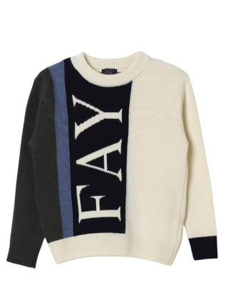 Fay Maglia girocollo con logo FV9P80-Z2498