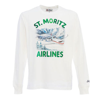 Mc2 Saint Barth T-shirt a manica lunga con stampa frontale LUT0003 10157E