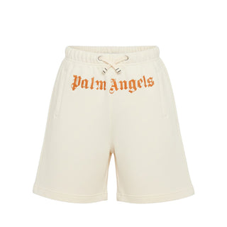 Palm Angels Bermuda Avorio In Felpa Con Logo PBCI006S26FLE003/002