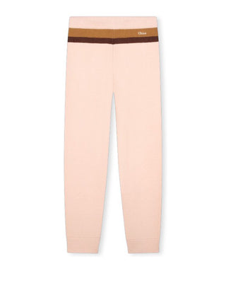 Chloè Pantaloni jogger in maglia da bambina C20304