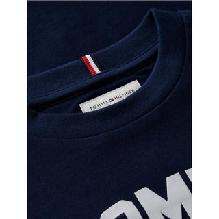 Tommy Hilfiger T-shirt Blu Navy A Maniche Lunghe KB0KB10642-C1GJ Per Bambino