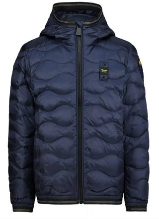 Blauer Giubbino In Nylon 100 grammi 21SBLKC03340 Con Logo