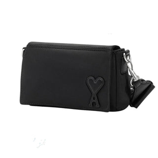 Amis Paris Borsa Porta Pranzo Marcel In Nylon Nero ULL710.AW0001/001