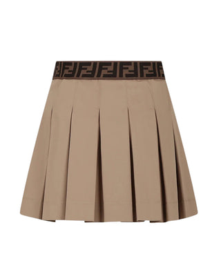 Fendi Gonna beige a plissé con baguette JFE124-ADEH