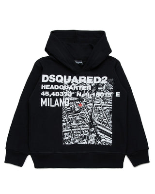 Dsquared2 Felpa Con Cappuccio DQ2802 D0094 E Stampa