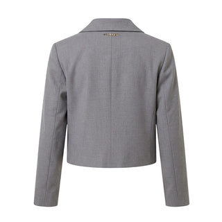 TWINSET Giacca Grigia In Misto Viscosa Con Logo 262GJ2185 Per Bambina