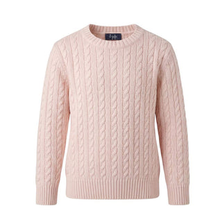 Il Gufo Maglia Rosa In Lana A Treccia A22MA332EM220B Per Bambina