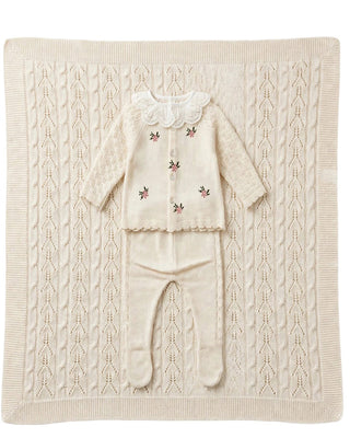 Dottor Kids Tutina due pezzi  con ricamo  + copertina DK161-DK155