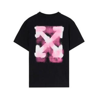 Off-White T-shirt nera in jersey a maniche corte con logo OGAA001F25JER0051032