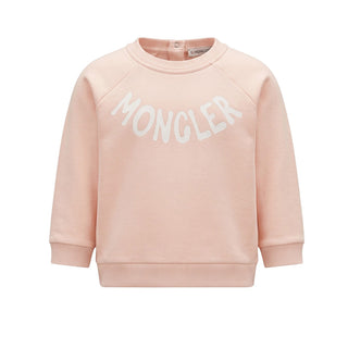 Moncler Felpa Girocollo Rosa In Cotone Per Neonata 8G00003809EH