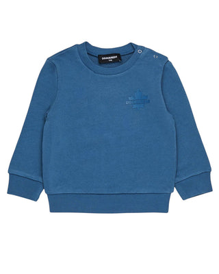 Dsquared2 Felpa girocollo in cotone con logo DQ3095 D0AC6