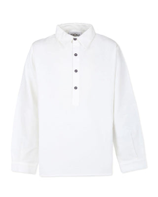 Doudou Camicia avorio in jersey di cotone DV5P00-Z2637