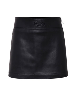 Diesel Gonna in similpelle nera da bambina J02367-KXB9D