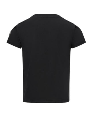 Moncler T-shirt nera in jersey con logo in paillettes K29548C00023