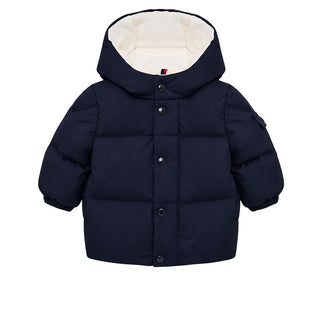 Moncler Giubbino Blu Jareth Con Cappuccio L29511A00001-778 Per Neonato