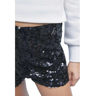 Patrizia Pepe Shorts Neri Con Paillettes 7P0088/C0242-K103 Per Bambina