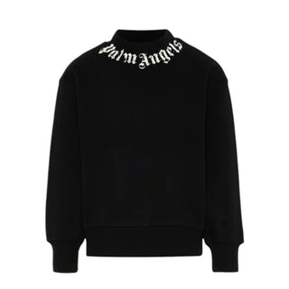 Palm Angels Felpa Girocollo Nera Con Logo PBBA012S26FLE004/110