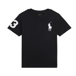 Polo Ralph Lauren T-shirt Nera Con Big Pony Per Bambino 322832907055