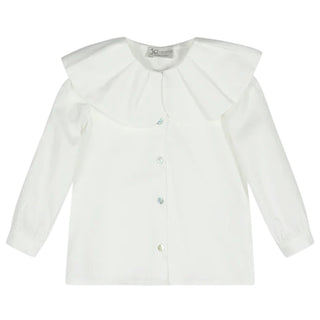 J.o Milano Camicia Bianca In Popeline 2666X5J Per Bambina