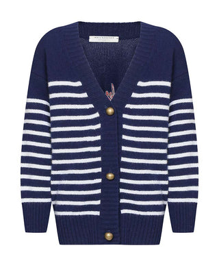 Philosophy Cardigan blu a righe PFMA050.C