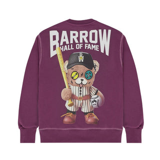 Barrow Felpa girocollo in cotone con patch Smile F5BKJUSW082