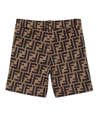 Fendi Bermuda in misto cotone con logo FF BMF176-A6A6