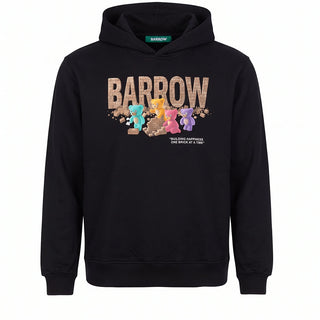 Barrow Felpa Nera Con Cappuccio E Stampa F6BWUAHS064-110
