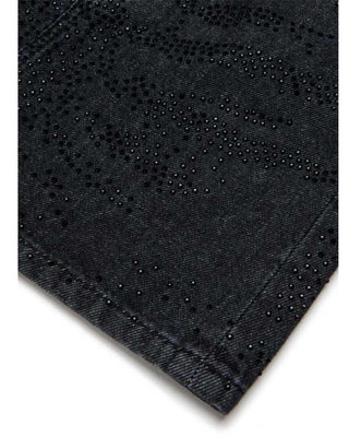 Diesel Gonna in denim nero con strass J00958-KXBPW