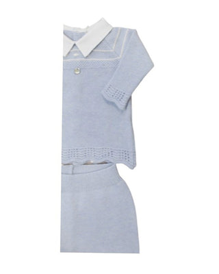 Doctor Kids Zweiteiliger Spielanzug dk1341 mit spitzem Kragen