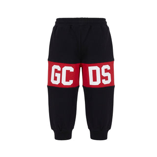 GCDS Pantaloni Jogger Neri Con Logo GC0098/999R Per Neonati
