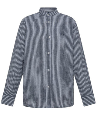 Sun68 Camicia A Righe S35309 In Misto Lino