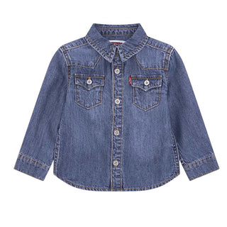 Levis Camicia In Denim Blu 6EM335-MDK Per Neonati