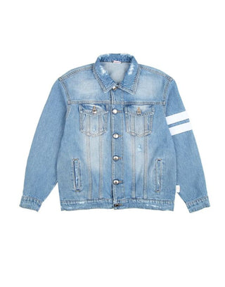 GCDS Giubbino In Denim 023976 Con Logo Unisex Junior