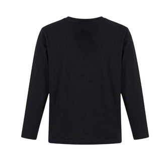 Daniele Alessandrini T-shirt Nera A Maniche Lunghe 1231M00338-N Per Bambino