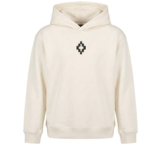 Marcelo Burlon Felpa Avorio Con Cappuccio E Stampa F6CMJBHS040-412 Per Bambini