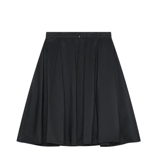 Elisabetta Franchi Gonna nera in taffetà con pieghe EFGO198.0