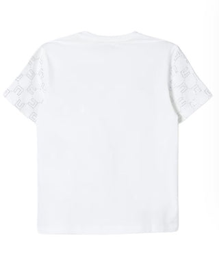 Elisabetta Franchi T-shirt with rhinestone logo EFTS205.0