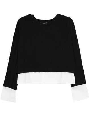 Lù:Lù Maglia nera con camicia LL3180